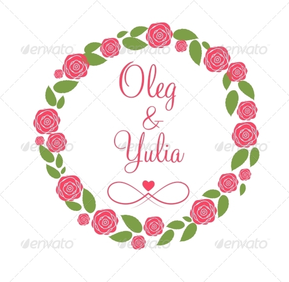 Floral Frame for Wedding and Birthday Card - Valentines Seasons/Holidays