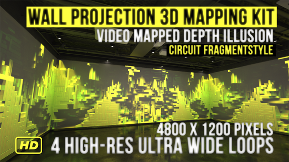 Wall Projection Mapping - 3D illusion Starter Kit (Circuit Style)