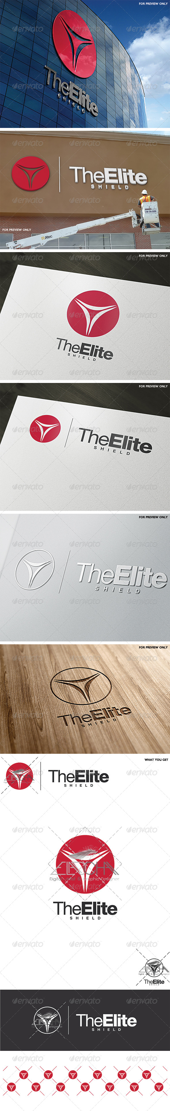The Elite Shield Logo Template - Vector Abstract