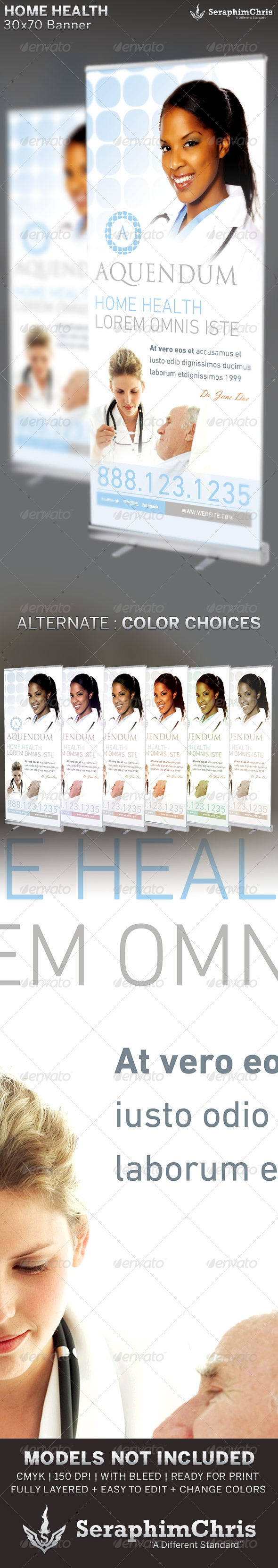 Home Health Banner Template - Signage Print Templates