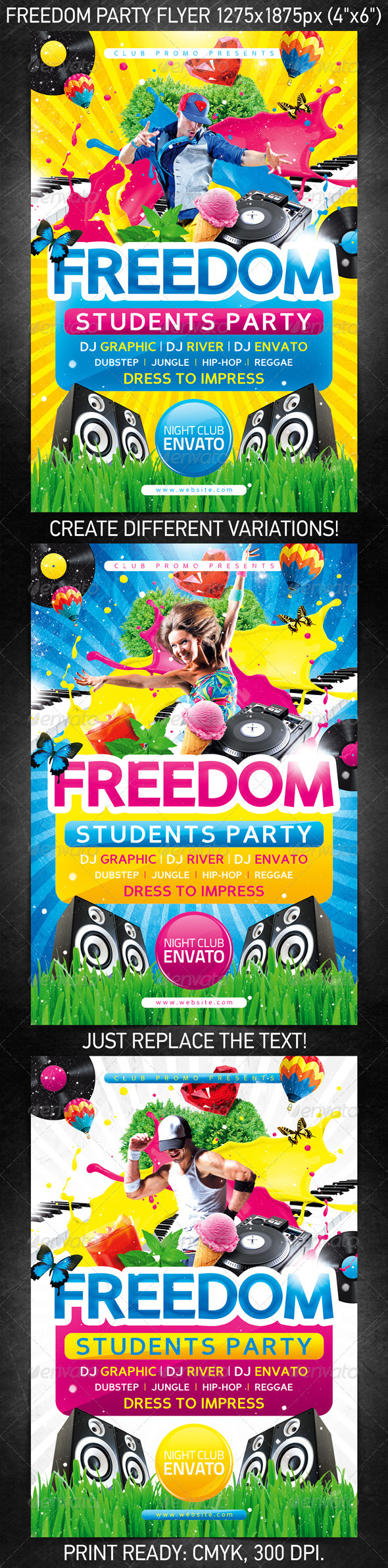 Freedom Party Flyer - Clubs & Parties Events