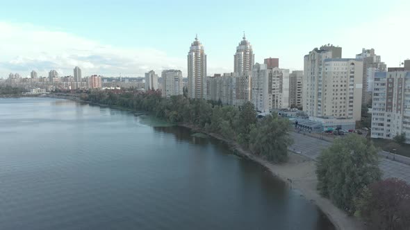 Kyiv, Ukraine. Obolon District. Aerial View alt