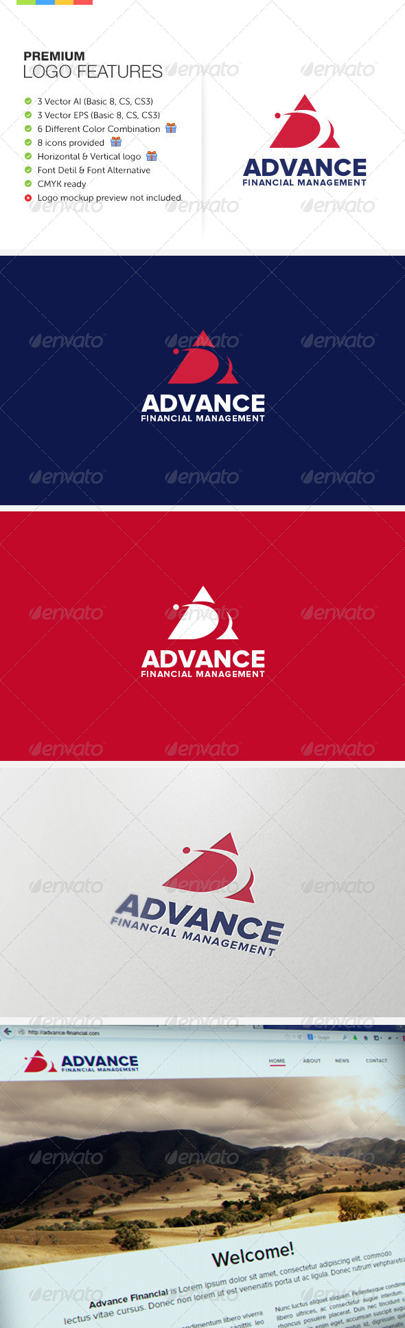 Advance Financial Management - Symbols Logo Templates