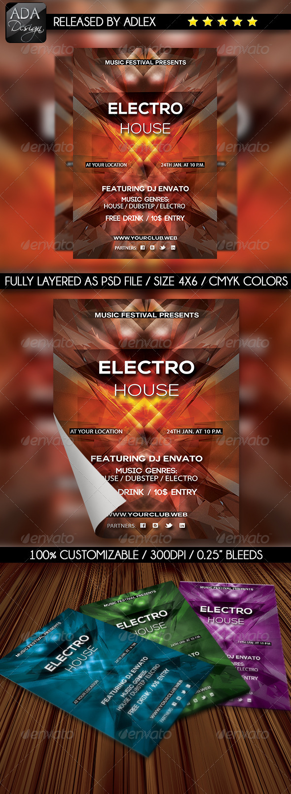Futuristic Electro Flyer - Clubs & Parties Events
