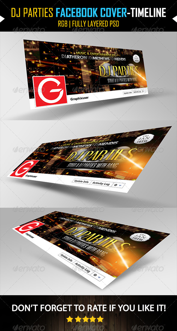 DJ Parties Party Timeline -Timeline Cover - Facebook Timeline Covers Social Media