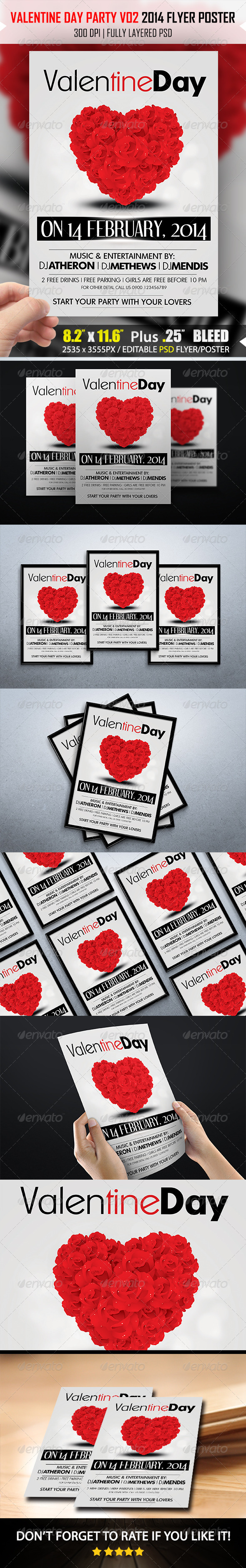 Valentine Day Party 2014 Flyer V02 - Clubs & Parties Events