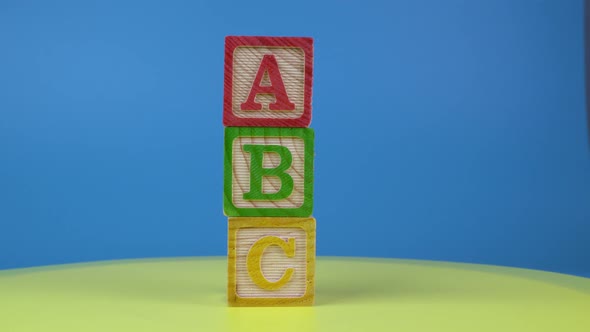 ABC alphabet stack together. alt