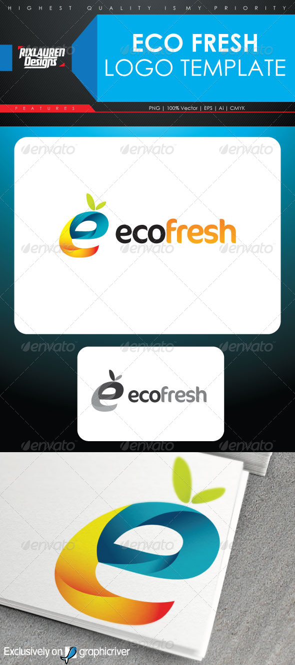 Eco Fresh Logo Template - Letters Logo Templates