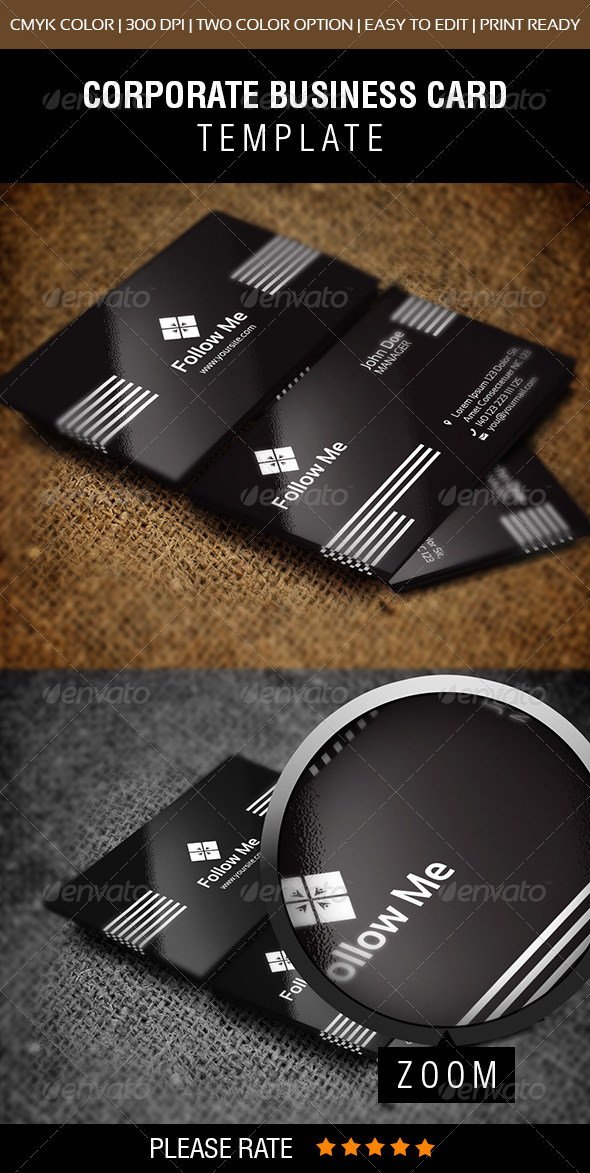 Follow Me Business Card - Corporate Business Cards