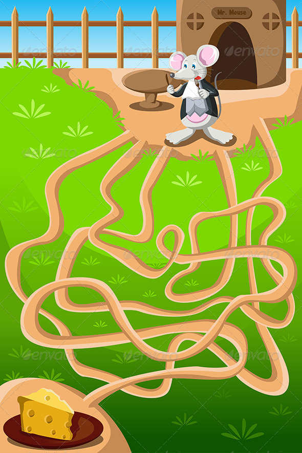 Mouse and Cheese Maze - Conceptual Vectors