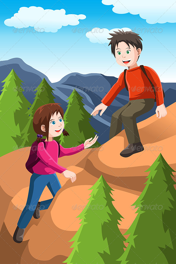 Kids Hiking - Sports/Activity Conceptual