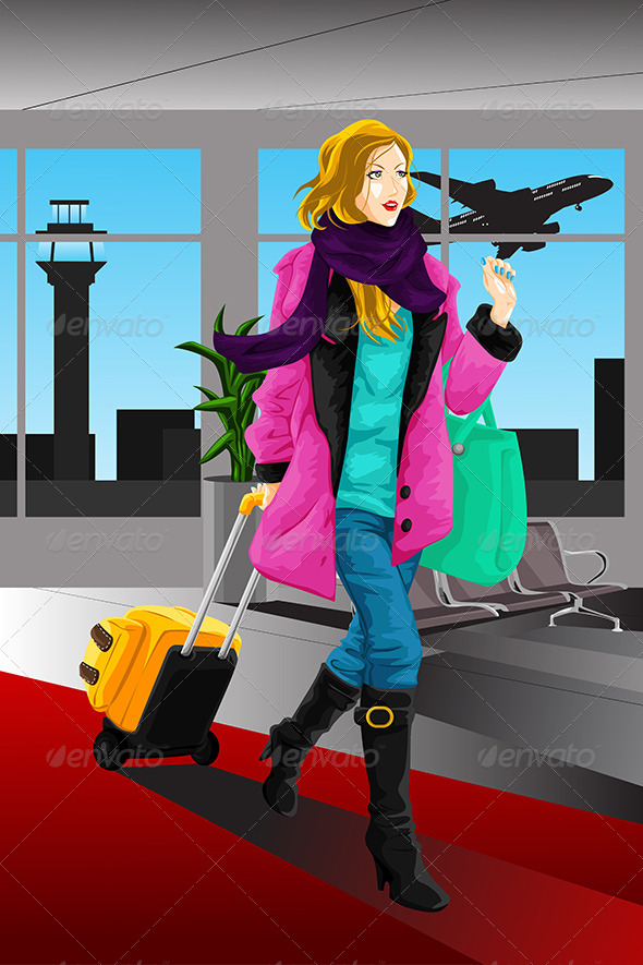 Traveling Woman - Travel Conceptual