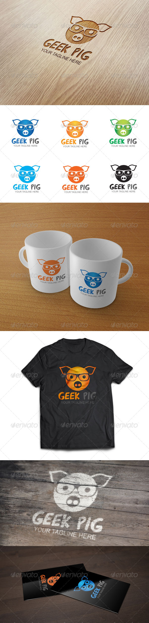 Geek Pig - Logo Template - Animals Logo Templates