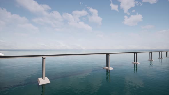 Maglev Moves Against the Background of the Ocean alt