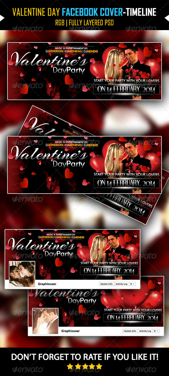 Valentine Day Facebook Cover V03 -Timeline Cover - Facebook Timeline Covers Social Media