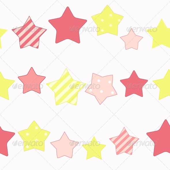 Cute Star Seamless Pattern Background Vector Illus - Patterns Backgrounds