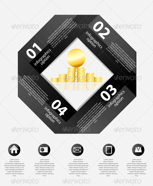 Infographic Business Template Vector Illustration - Web Technology
