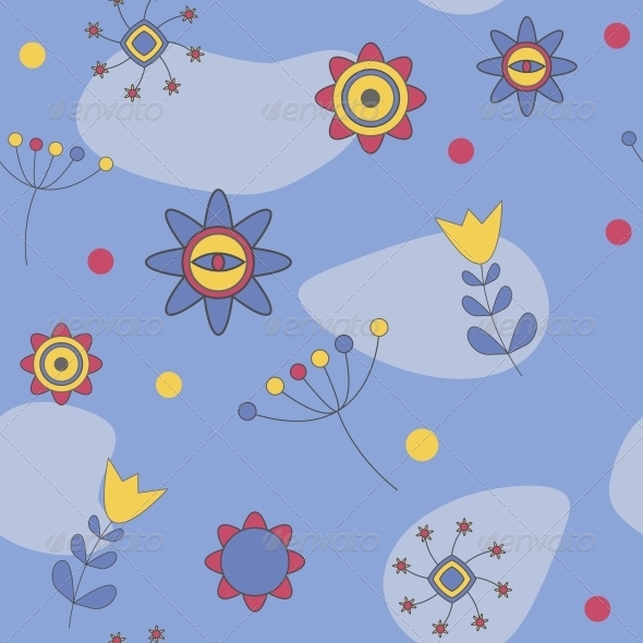 Abstract Background Flower Seamless Pattern - Flowers & Plants Nature