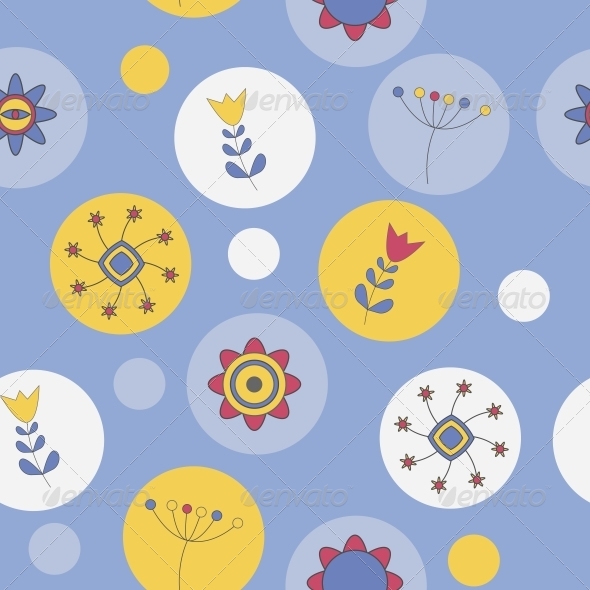 Abstract Cute Background Flower Seamless Pattern - Flowers & Plants Nature