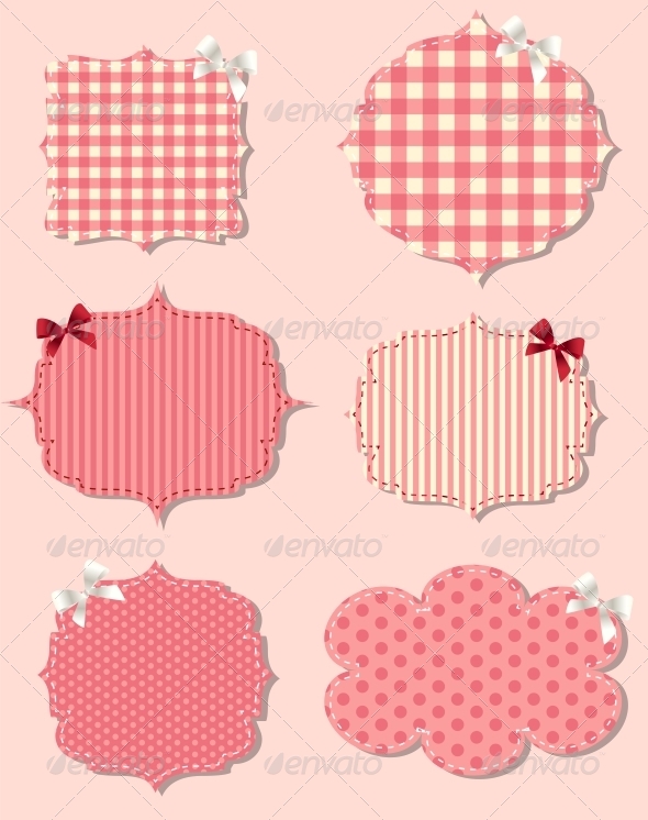 Set of Different Valentine`s Day Labels - Decorative Symbols Decorative