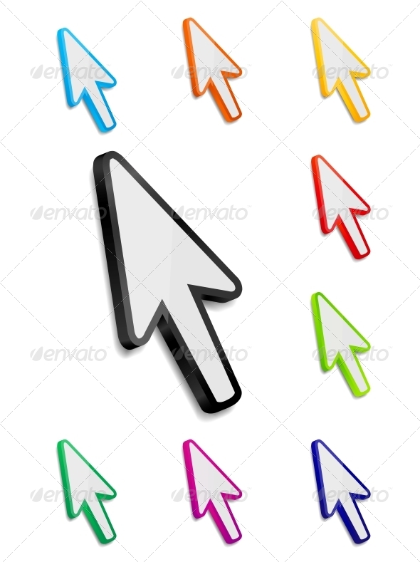 Mouse Arrow Cursor Vector Illustration - Computers Technology