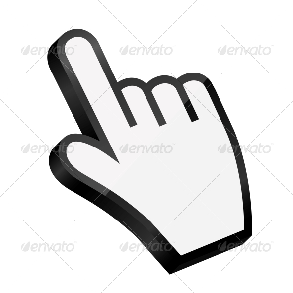 Mouse Hand Cursor Vector Illustration - Computers Technology