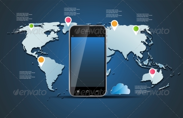 Infographic Business Template Vector Illustration - Web Technology