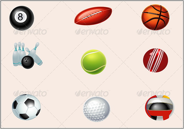 Sports Icon Set - Sports/Activity Conceptual