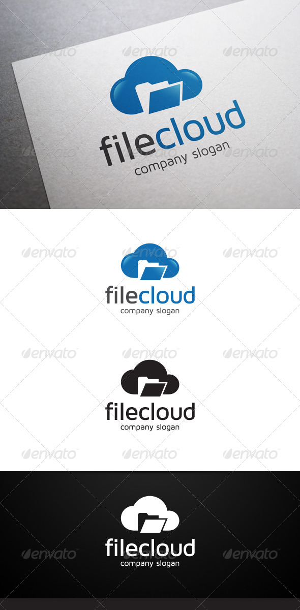 File Cloud Logo - Objects Logo Templates