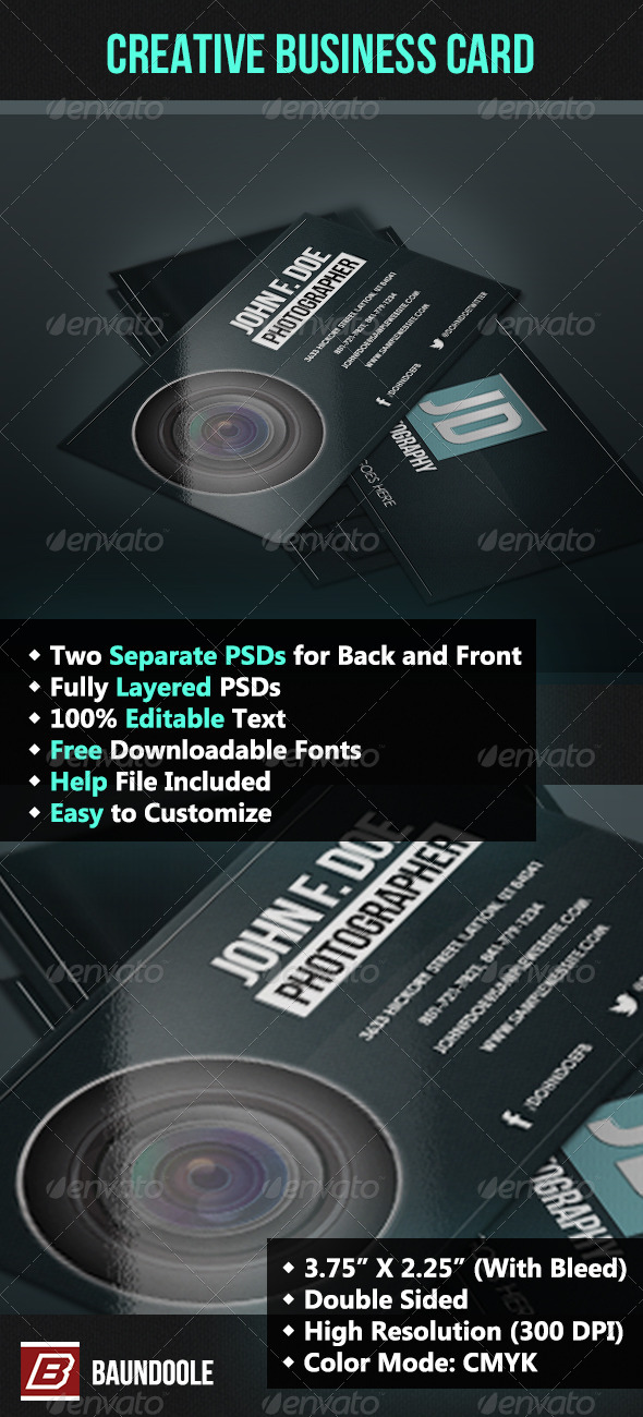 Photography Business Card - Industry Specific Business Cards