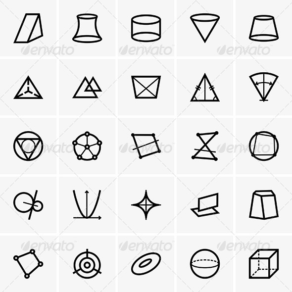 Geometry Icons - Decorative Symbols Decorative