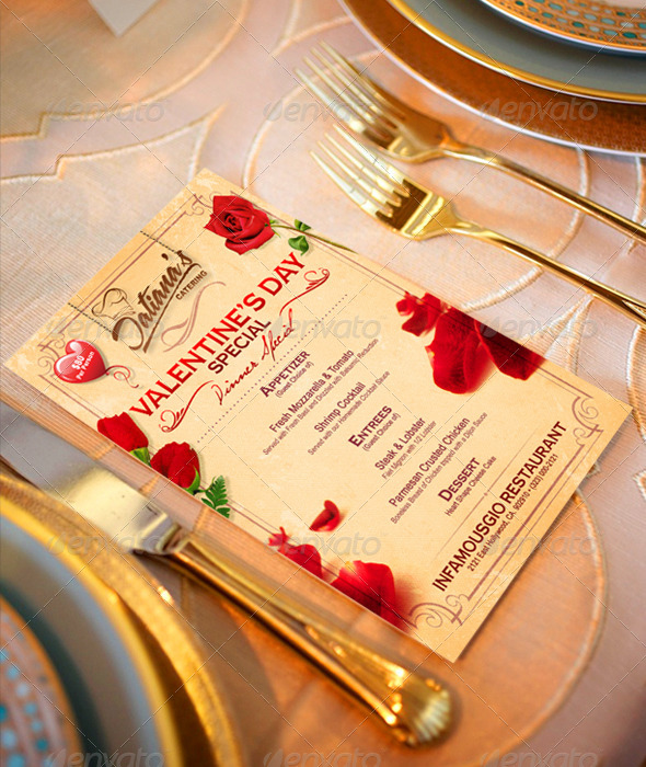 St. Valentine's Menu 1 - Restaurant Flyers