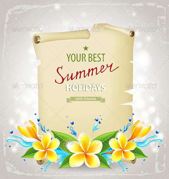 Summer Time Background - Backgrounds Decorative