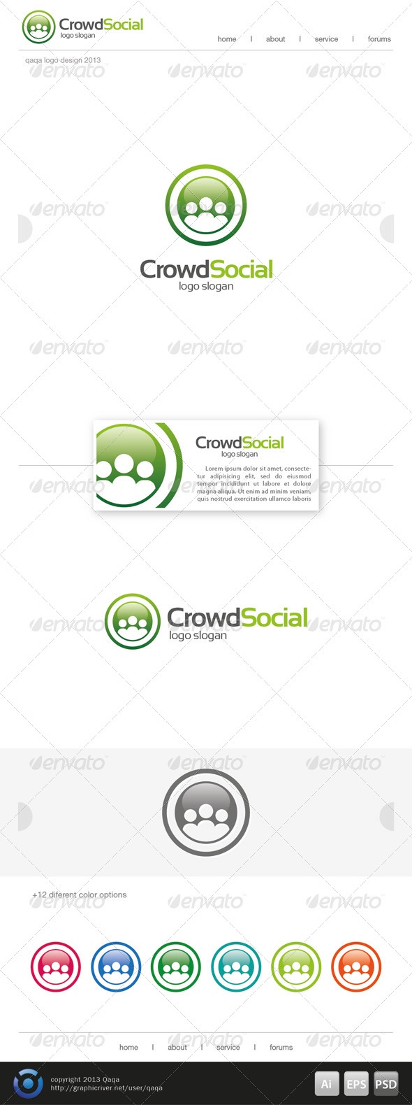 Crowd Social Logo - Humans Logo Templates