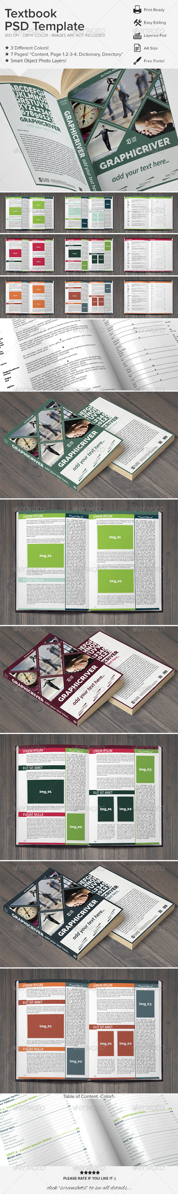 Textbook PSD Template - Miscellaneous Print Templates