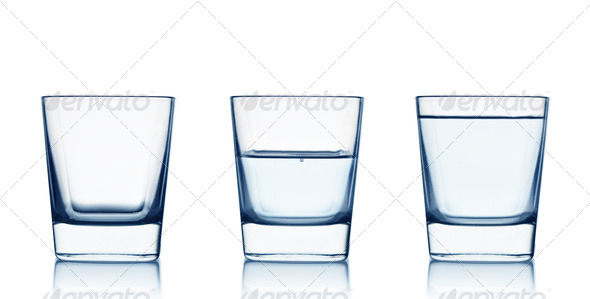  water glasses - Stock Photo - Images