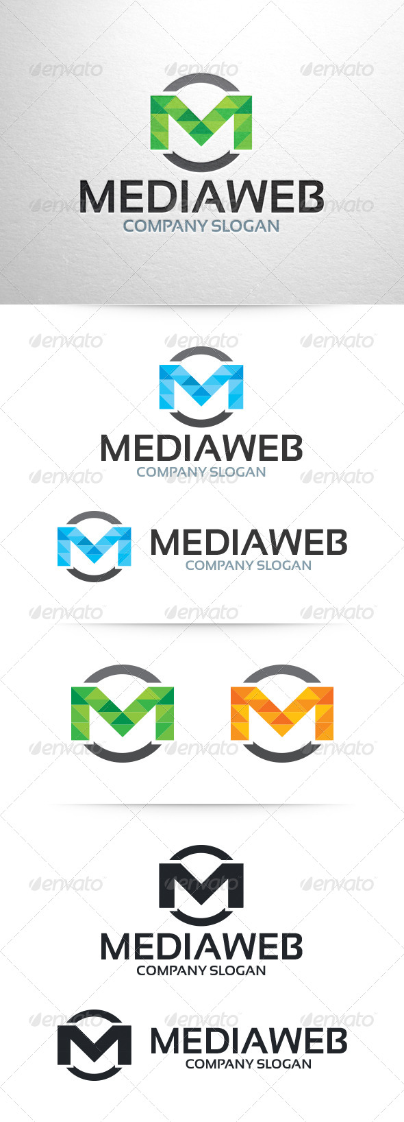 Media Web - Letter M Logo Template - Letters Logo Templates