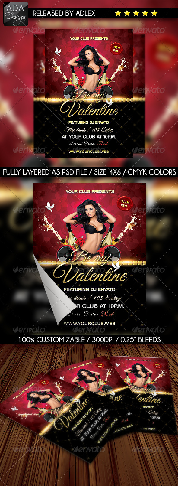 Be my Valentine - Valentine's Day Flyer - Holidays Events