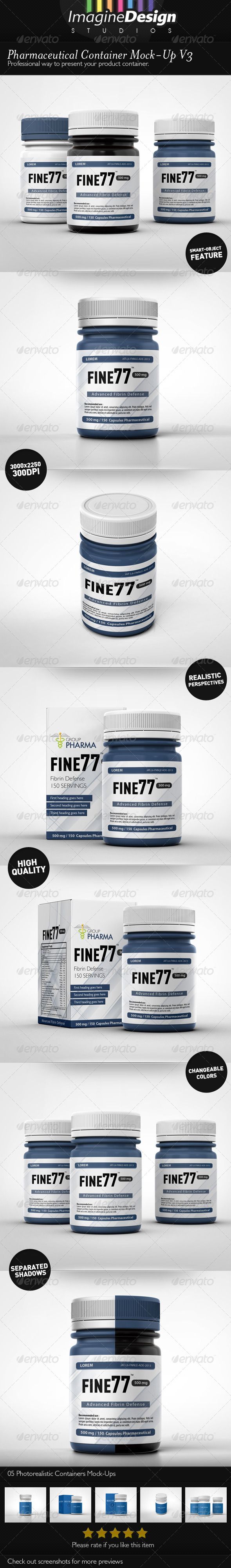 Pharmaceutical Container Mock-Up V3 - Packaging Product Mock-Ups