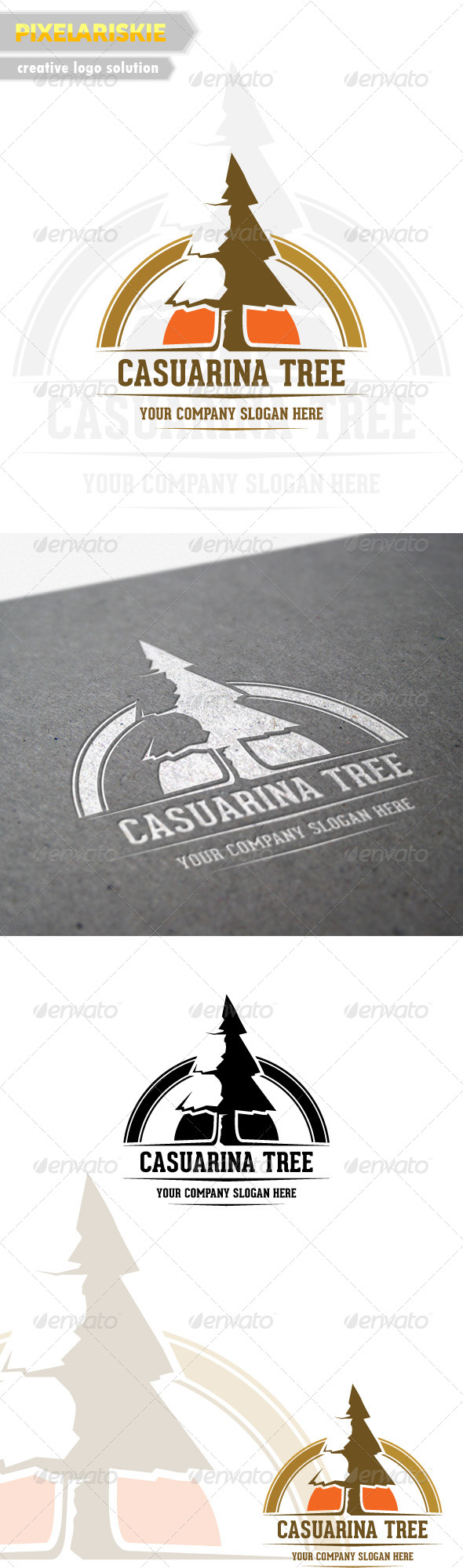Casuarina Tree Logo - Nature Logo Templates