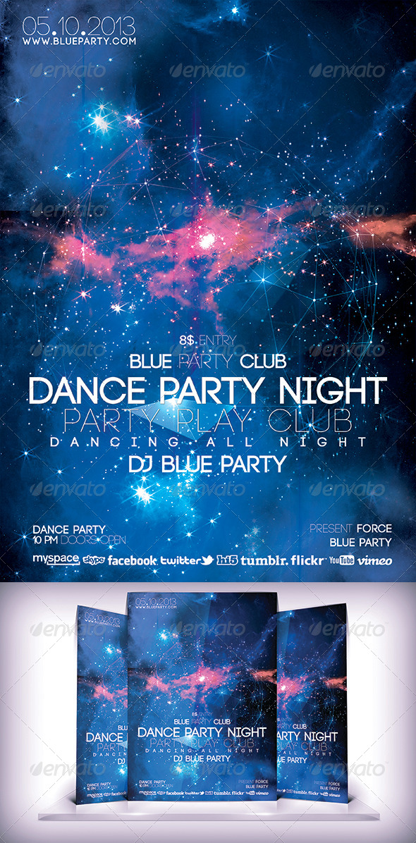 Dance Party Night Flyer - Events Flyers