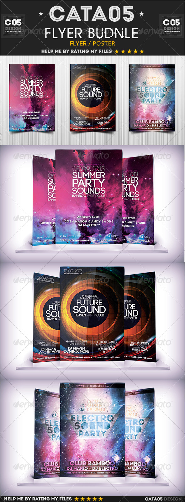 Flyer Bundle Pack 5 - Flyers Print Templates