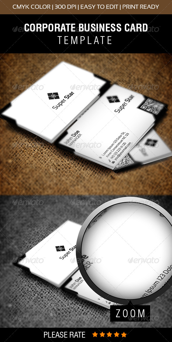 Super Star Business Card - Corporate Business Cards