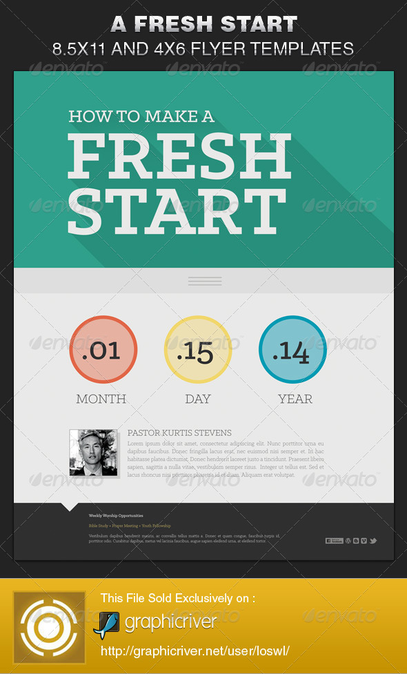A Fresh Start Church Flyer Template - Church Flyers