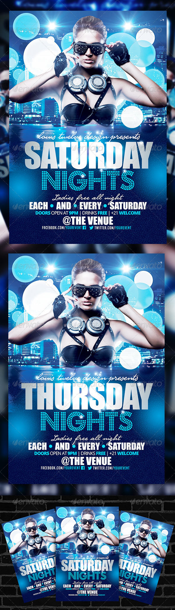 Saturday Nights Flyer Template - Clubs & Parties Events