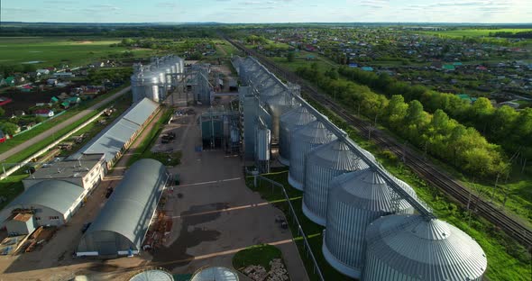 Grain Storage Facility Aerial View