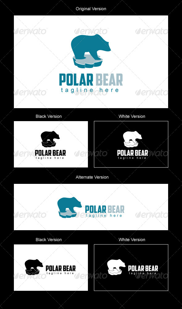 Polar Bear Logo Design - Animals Logo Templates