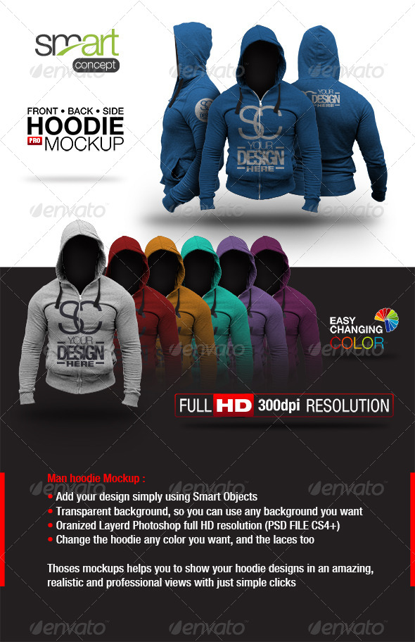 Download Hoodie Mock Up By Smartconcept Graphicriver