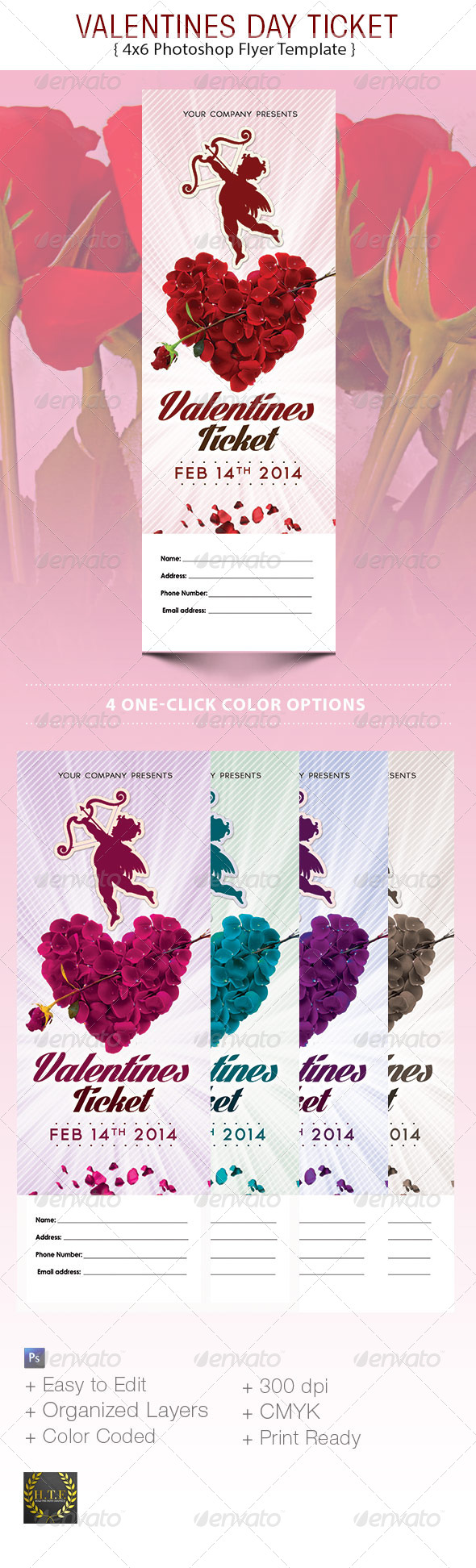 Valentines Day Ticket - Events Flyers