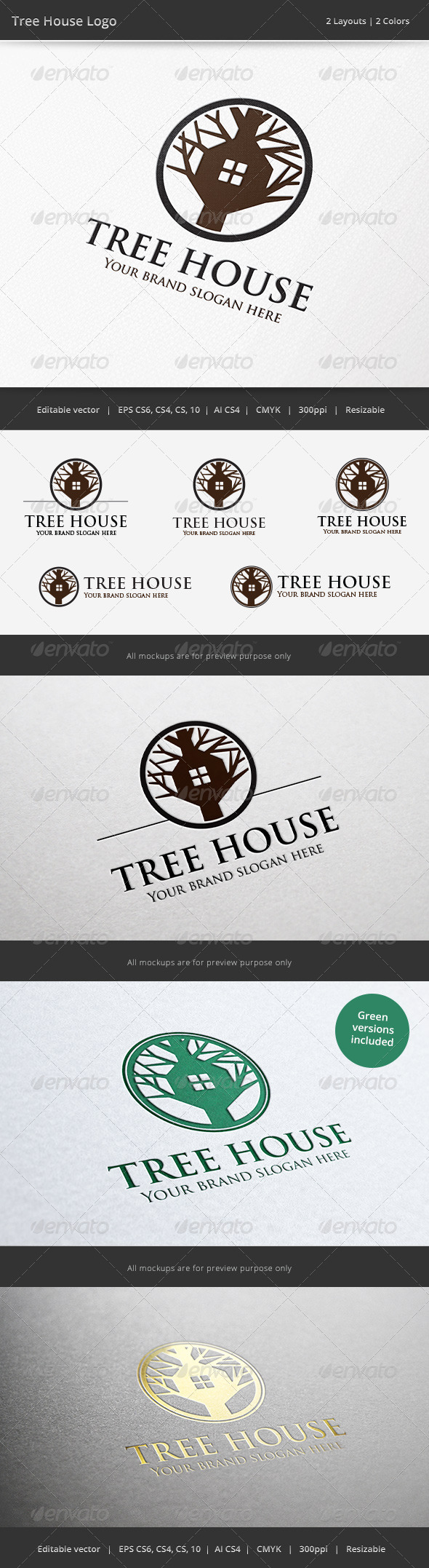 Tree House Logo - Objects Logo Templates